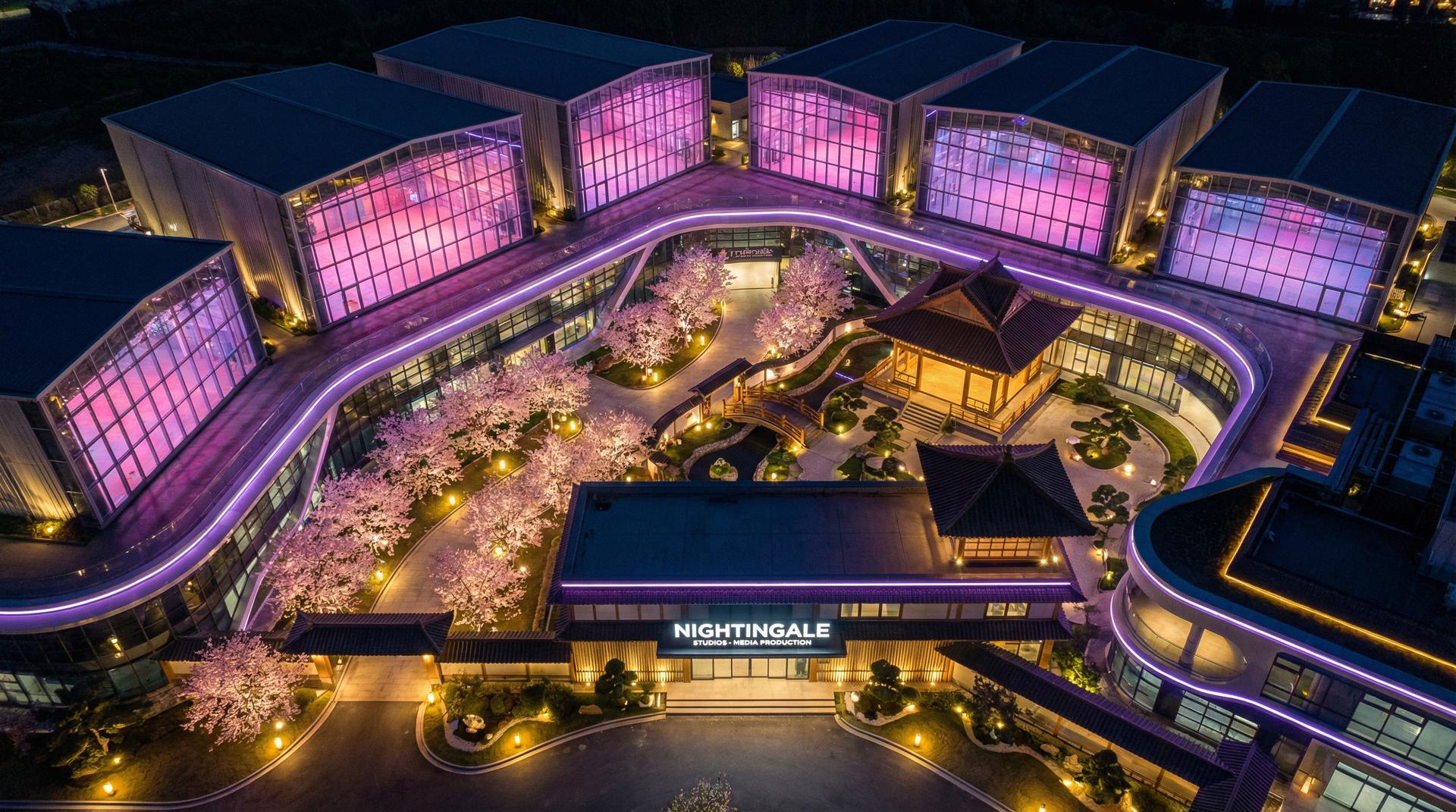 香蕉视频传媒基地 - 影视制作基地航拍